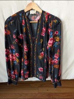 Sézane Talline Shirt Floral Blouse Size36